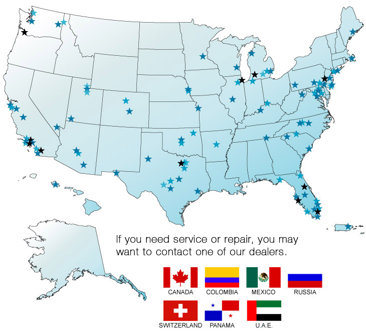 DealerLink United States of America State Selection Map